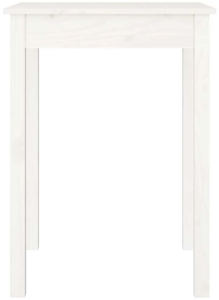 Valgomojo stalas, baltas, 55x55x75cm, pušies medienos masyvas