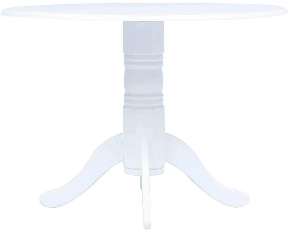 Valgomojo stalas, baltos sp., 106cm, kaučiukmedžio med. masyvas