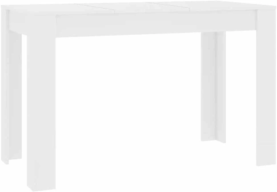 Valgomojo stalas, baltos spalvos, 120x60x76cm, apdirbta mediena