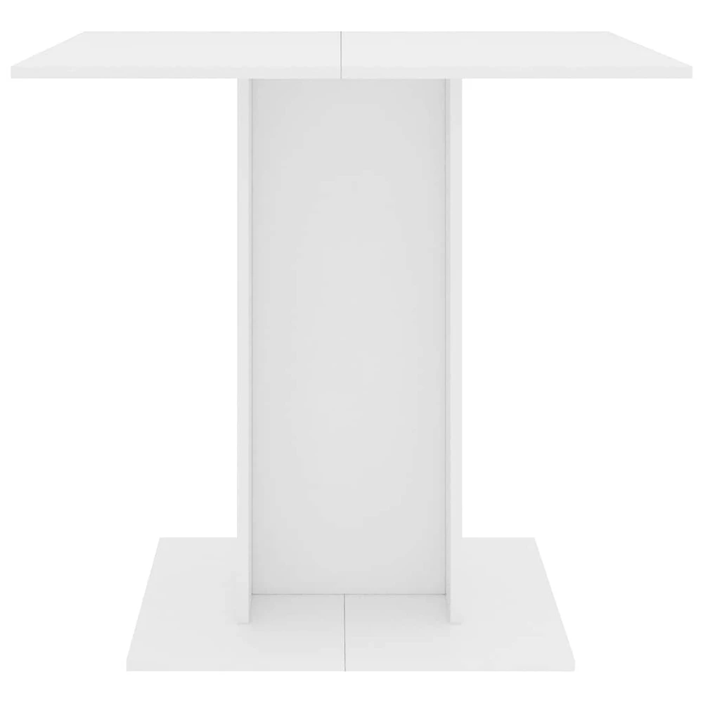 Valgomojo stalas, baltos spalvos, 80x80x75 cm, apdirbta mediena