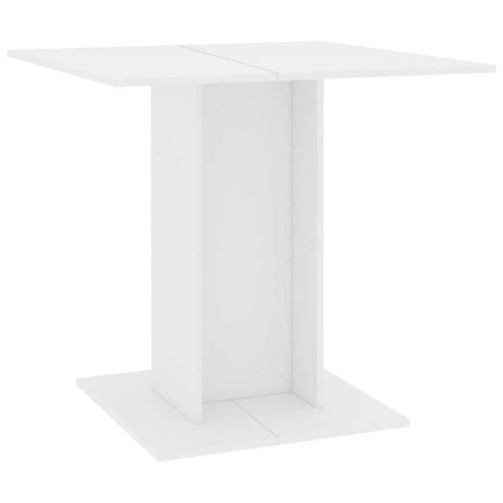 Valgomojo stalas, baltos spalvos, 80x80x75 cm, apdirbta mediena
