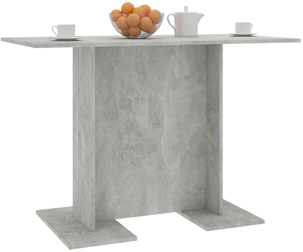 Valgomojo stalas, betono pilkos, 110x60x75 cm, apdirbta mediena