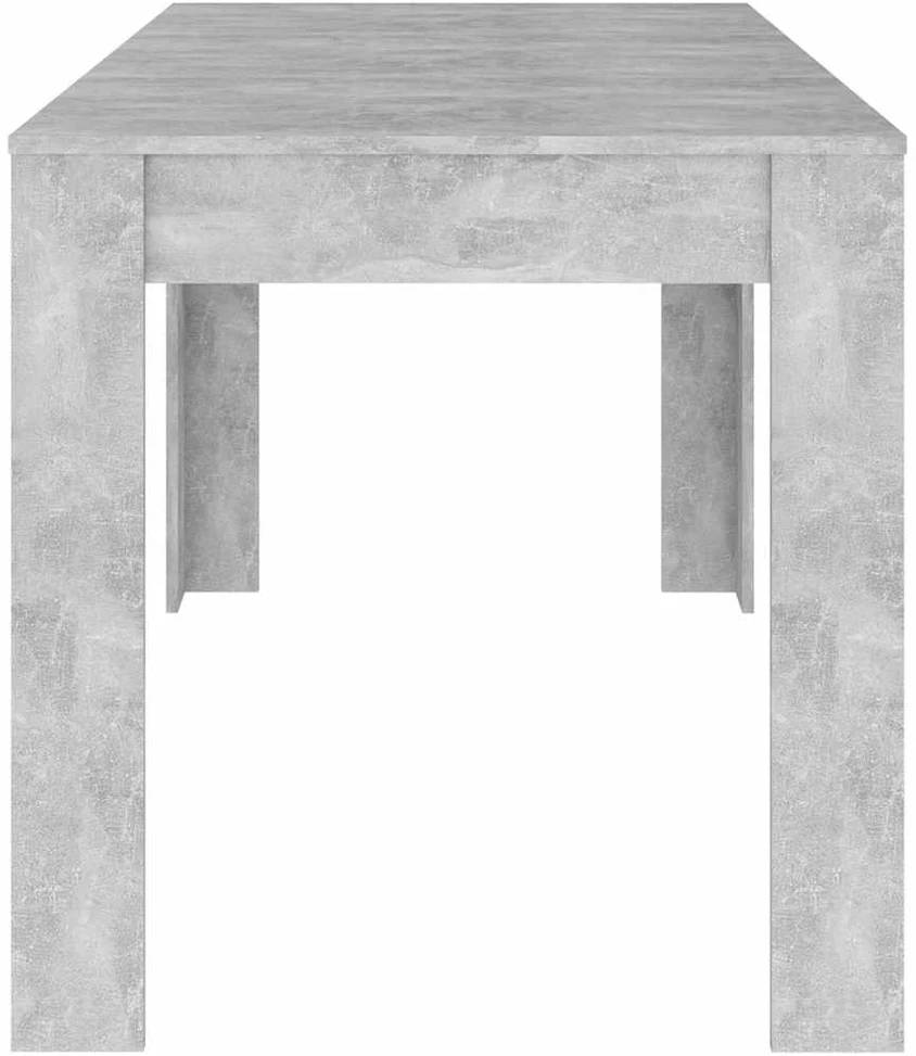 Valgomojo stalas, betono pilkos spalvos, 140x74,5x76cm, MDP