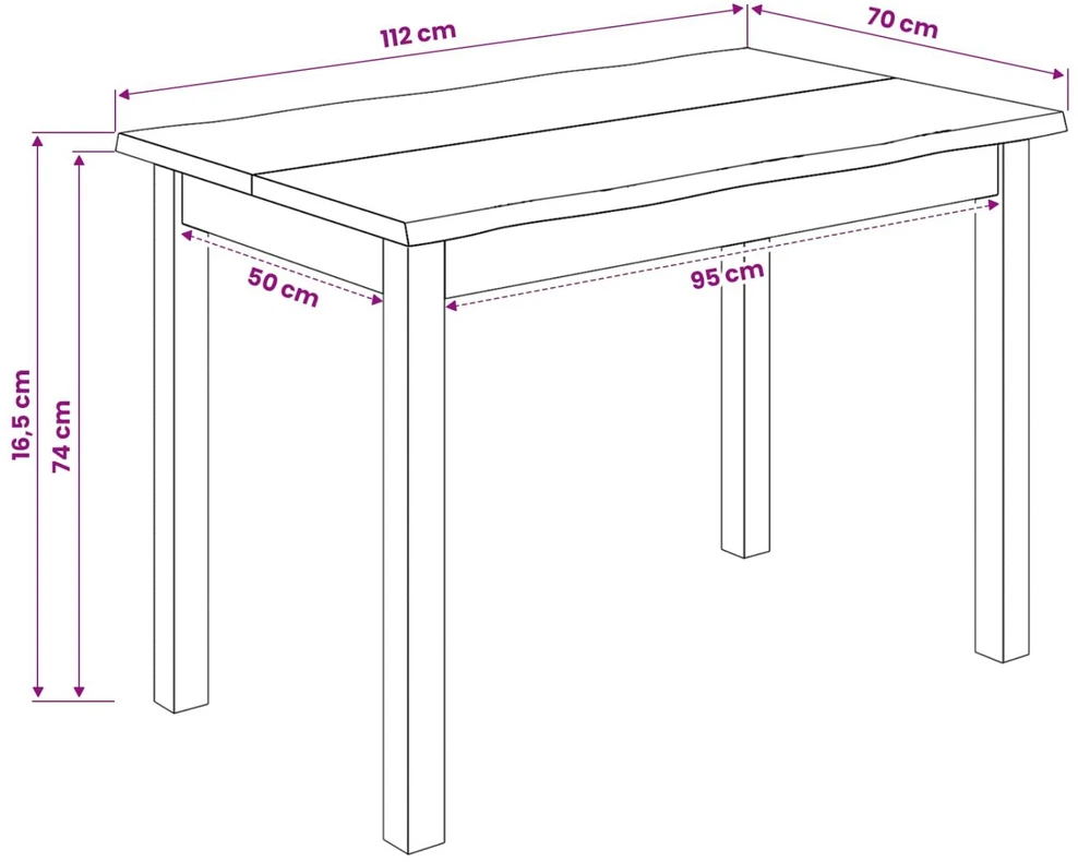 Valgomojo stalas EKAI Balta 112 x 70 x 76,5 cm