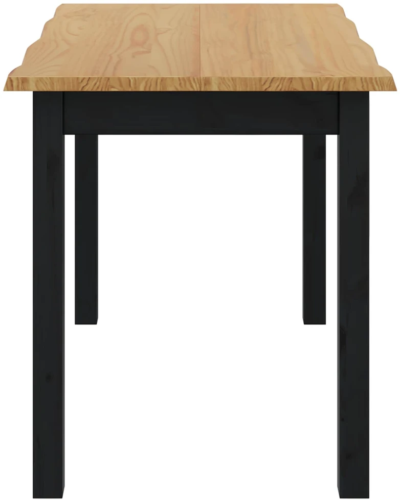 VidaXL Valgomojo stalas EKAI Juoda 112 x 70 x 76,5 cm