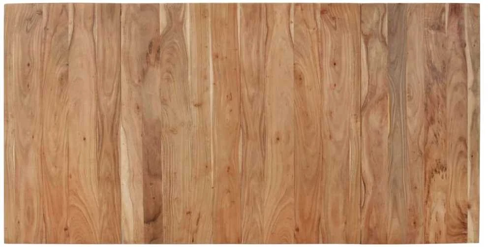 Valgomojo stalas, juodas, 180x90x77cm, akacijos masyvas