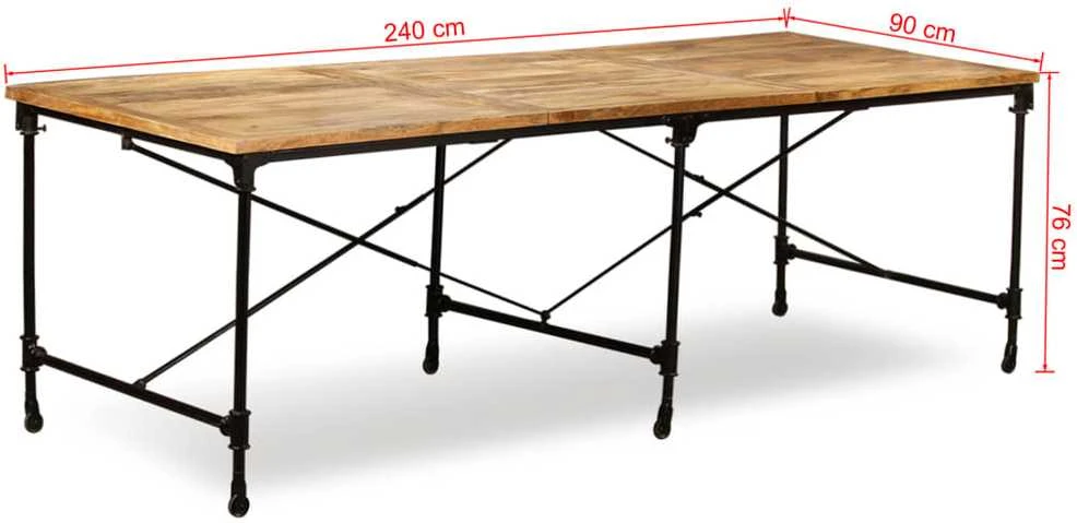 Valgomojo stalas, mango mediena, 240 cm