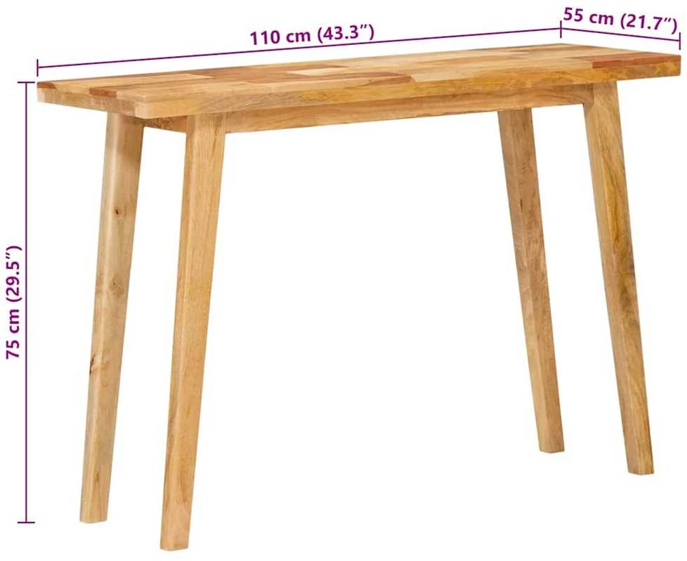 Valgomojo stalas Natūrali 100 x 35 x 75 cm Kietas mango medis