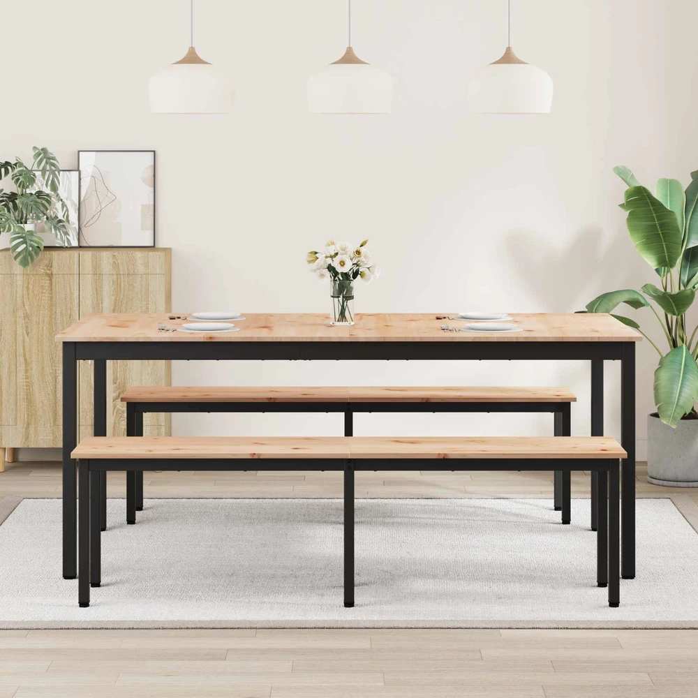 Valgomojo stalas Natūrali 180 x 90 x 75 cm
