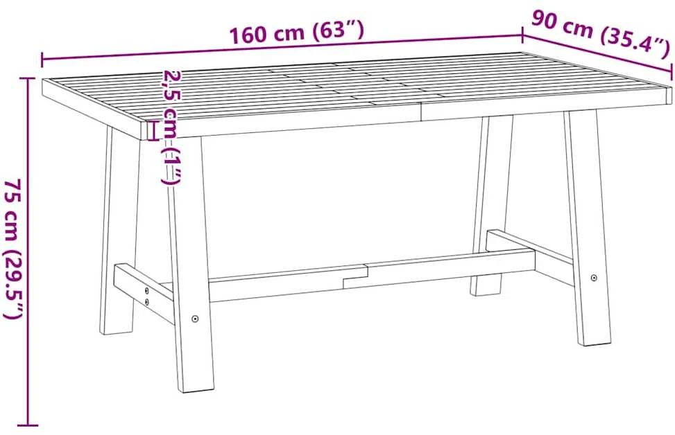 valgomojo stalas NOAIN A formos kojelės 160x90x75 cm