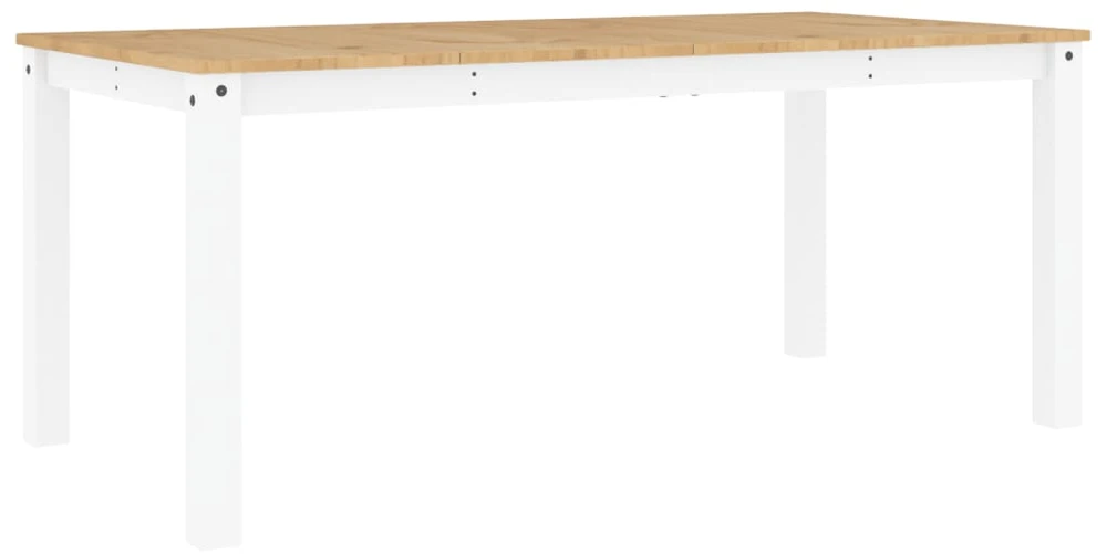 Valgomojo stalas Panama, baltas, 180x90x75cm, pušies masyvas