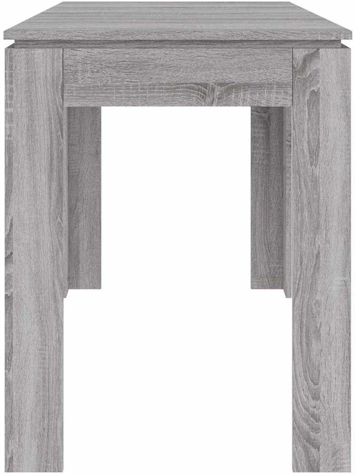 Valgomojo stalas, pilkas ąžuolo, 120x60x76cm, apdirbta mediena