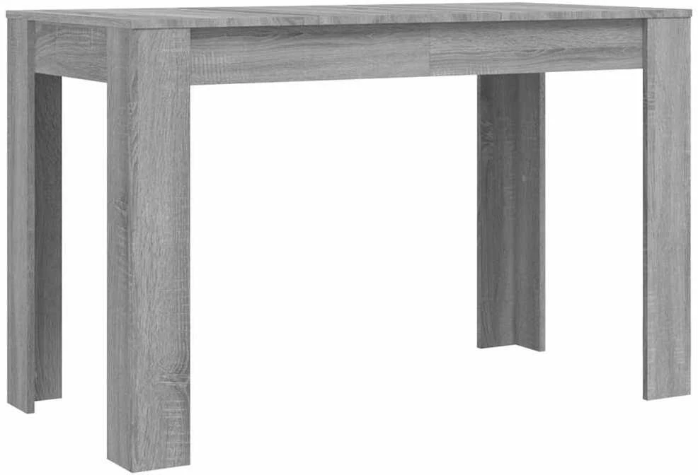 Valgomojo stalas, pilkas ąžuolo, 120x60x76cm, apdirbta mediena