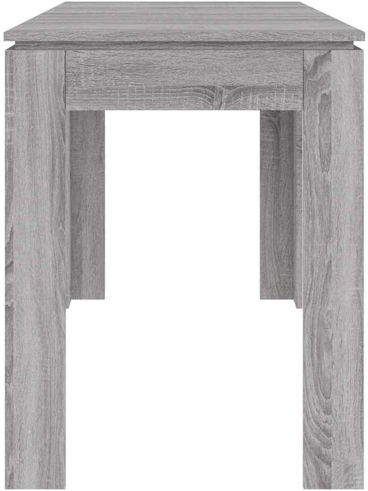 Valgomojo stalas, pilkas ąžuolo, 120x60x76cm, apdirbta mediena
