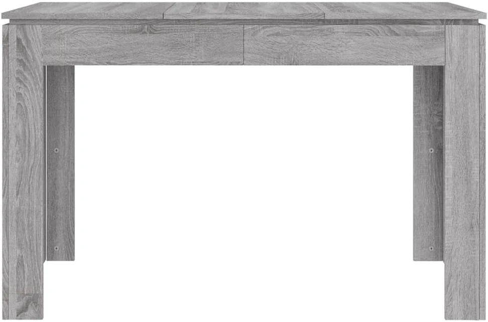 Valgomojo stalas, pilkas ąžuolo, 120x60x76cm, apdirbta mediena