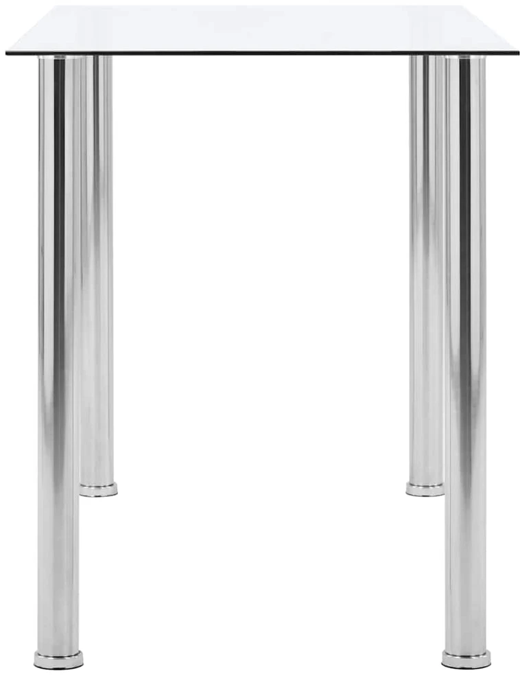 Valgomojo stalas, skaidrus, 120x60x75cm, grūdintas stiklas