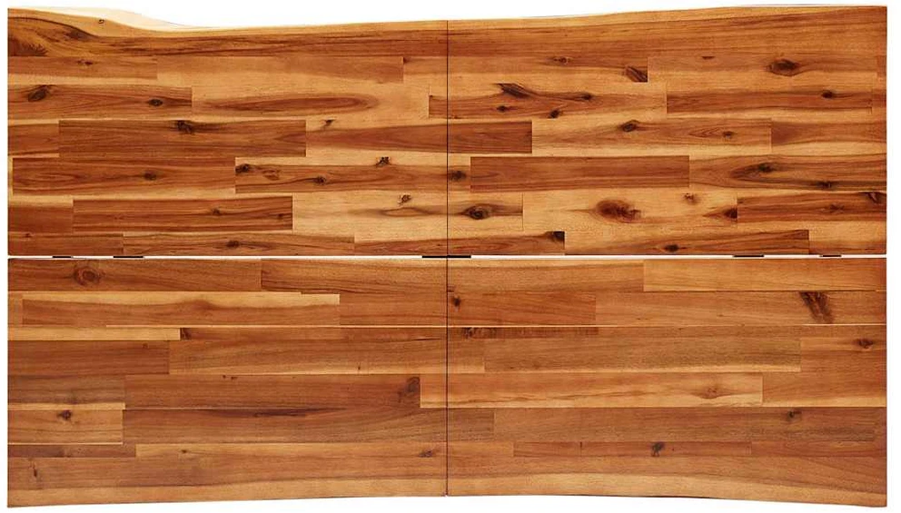 Valgomojo stalas su gyvu kraštu, 140x80x75cm, akacijos masyvas