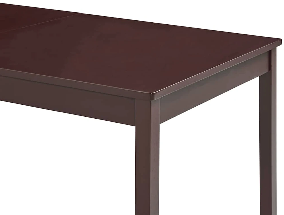 Valgomojo stalas, tams. rud. sp., 180x90x73cm, puš. med. mas.