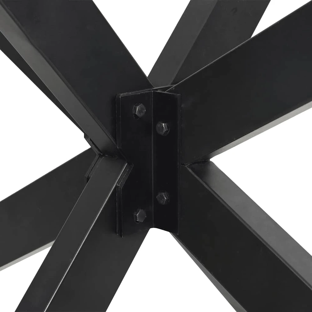 Valgomojo stalo koja, voro formos, antracito spalvos, 120x68x(72-73) cm, plienas