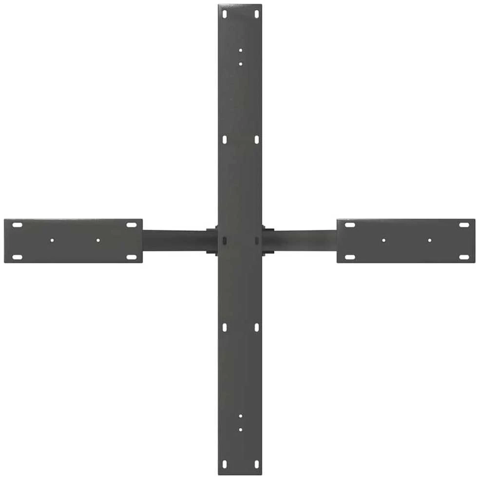 Valgomojo stalo koja, voro formos, antracito spalvos, 85x85x(72-73) cm, plienas