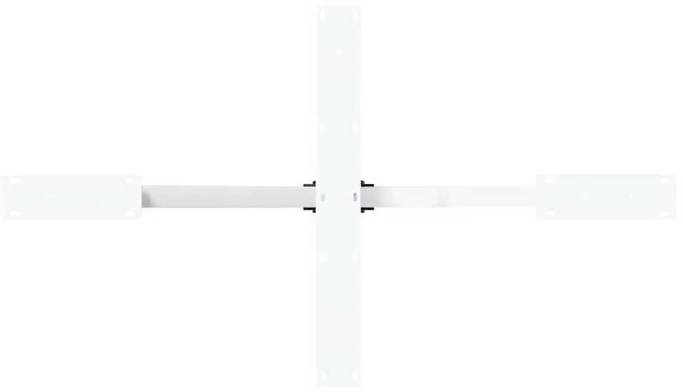 Valgomojo stalo koja, voro formos, balta, 120x68x(72-73) cm, plienas