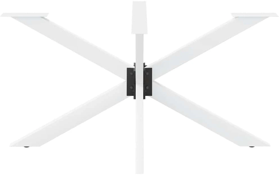 Valgomojo stalo koja, voro formos, balta, 150x78x(72-73) cm, plienas