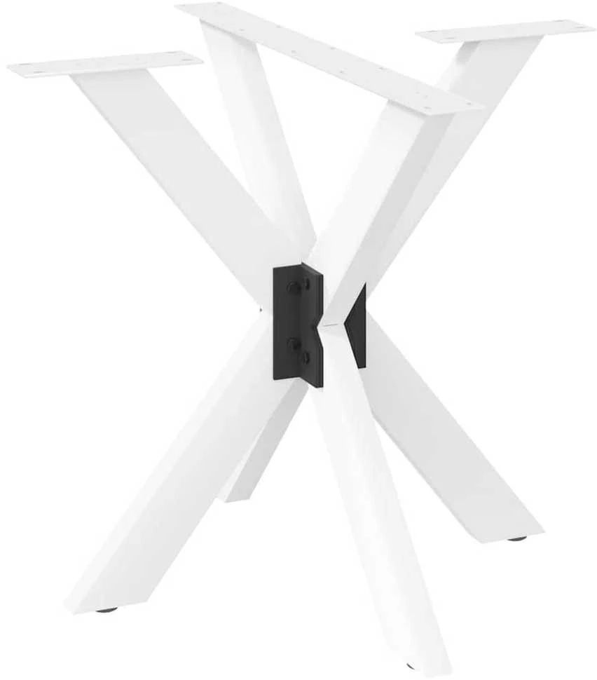 Valgomojo stalo koja, voro formos, baltos spalvos, 85x85x(72-73) cm, plienas