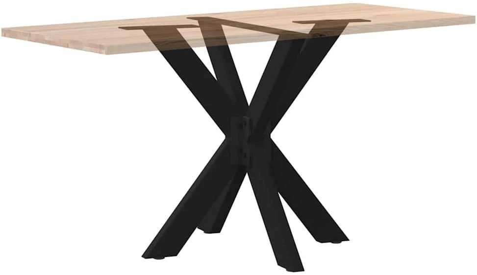 Valgomojo stalo koja, voro formos, juoda, 85x85x(72-73) cm, plienas
