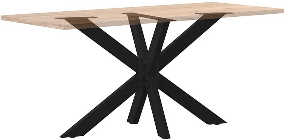 Valgomojo stalo koja, voro formos, juoda, 120x68x(72-73) cm, plienas
