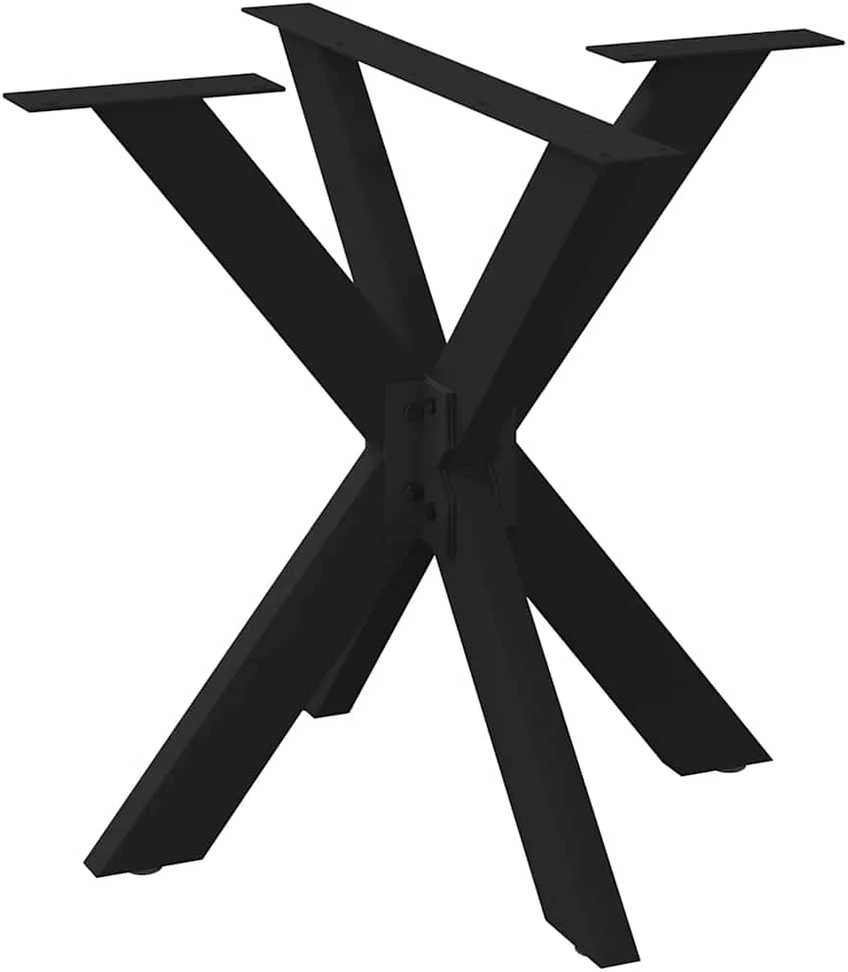 Valgomojo stalo koja, voro formos, juoda, 85x85x(72-73) cm, plienas