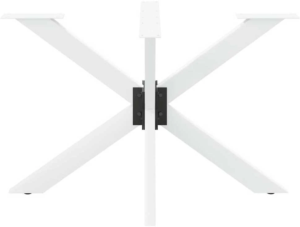 Valgomojo stalo koja, voro formos, balta, 120x68x(72-73) cm, plienas