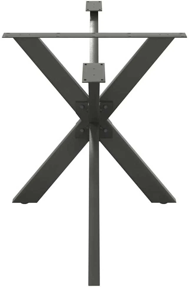 Valgomojo stalo koja, voro formos, antracito spalvos, 150x78x(72-73) cm, plienas
