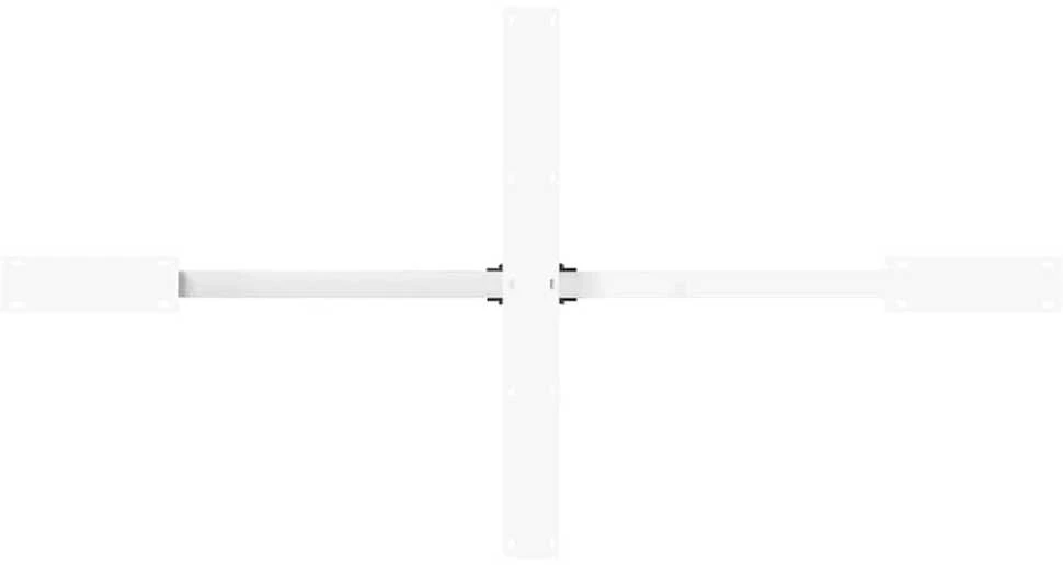 Valgomojo stalo koja, voro formos, balta, 150x78x(72-73) cm, plienas