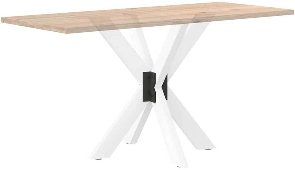 Valgomojo stalo koja, voro formos, baltos spalvos, 85x85x(72-73) cm, plienas