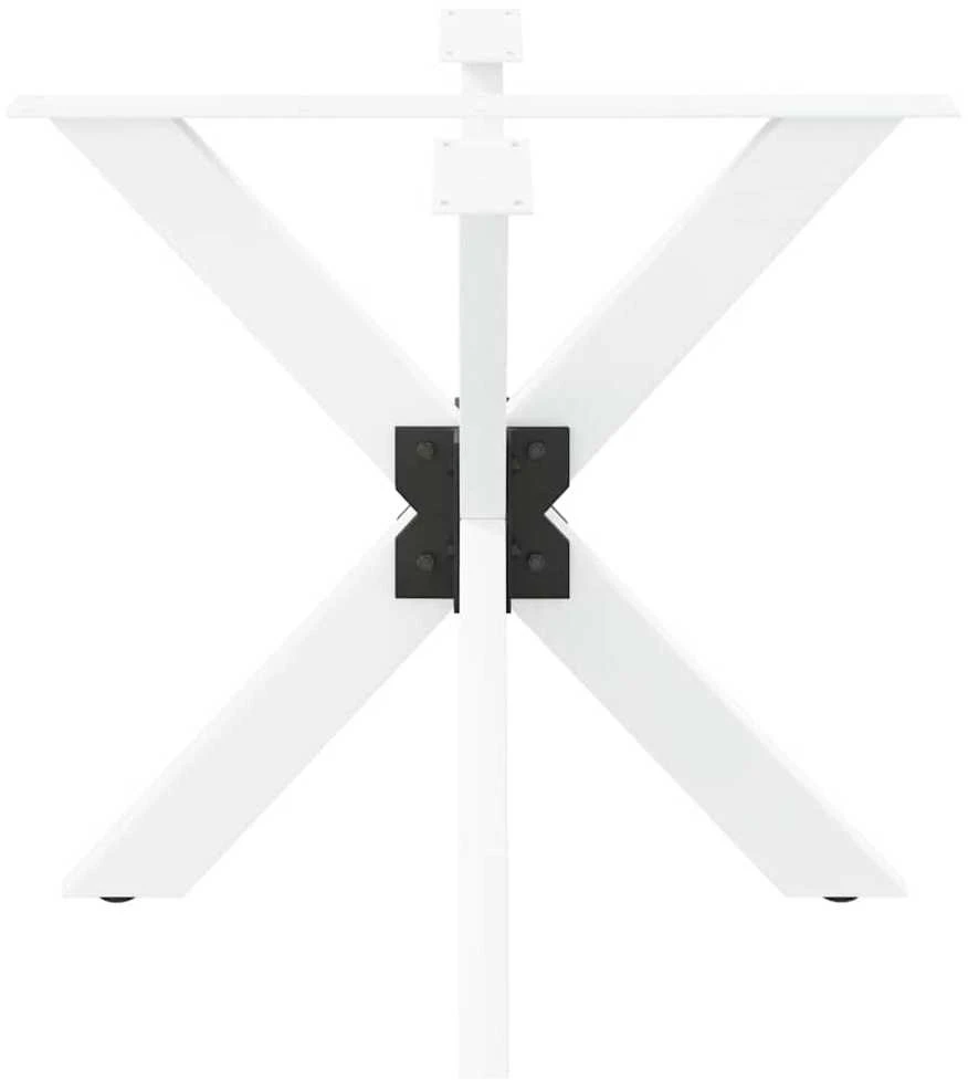 Valgomojo stalo koja, voro formos, baltos spalvos, 85x85x(72-73) cm, plienas