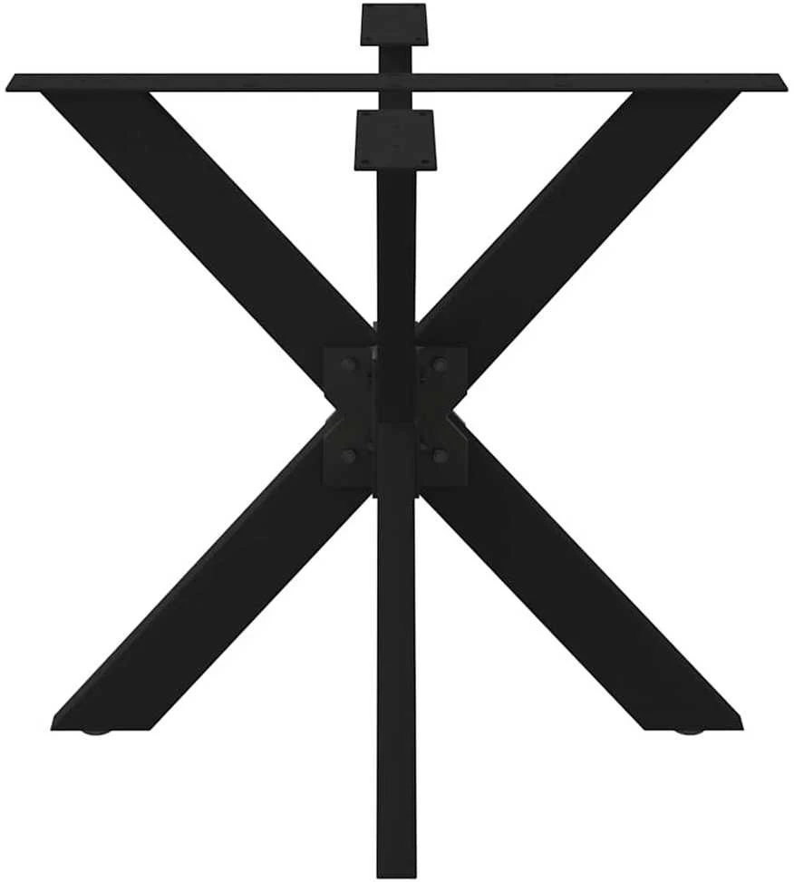 Valgomojo stalo koja, voro formos, juoda, 85x85x(72-73) cm, plienas