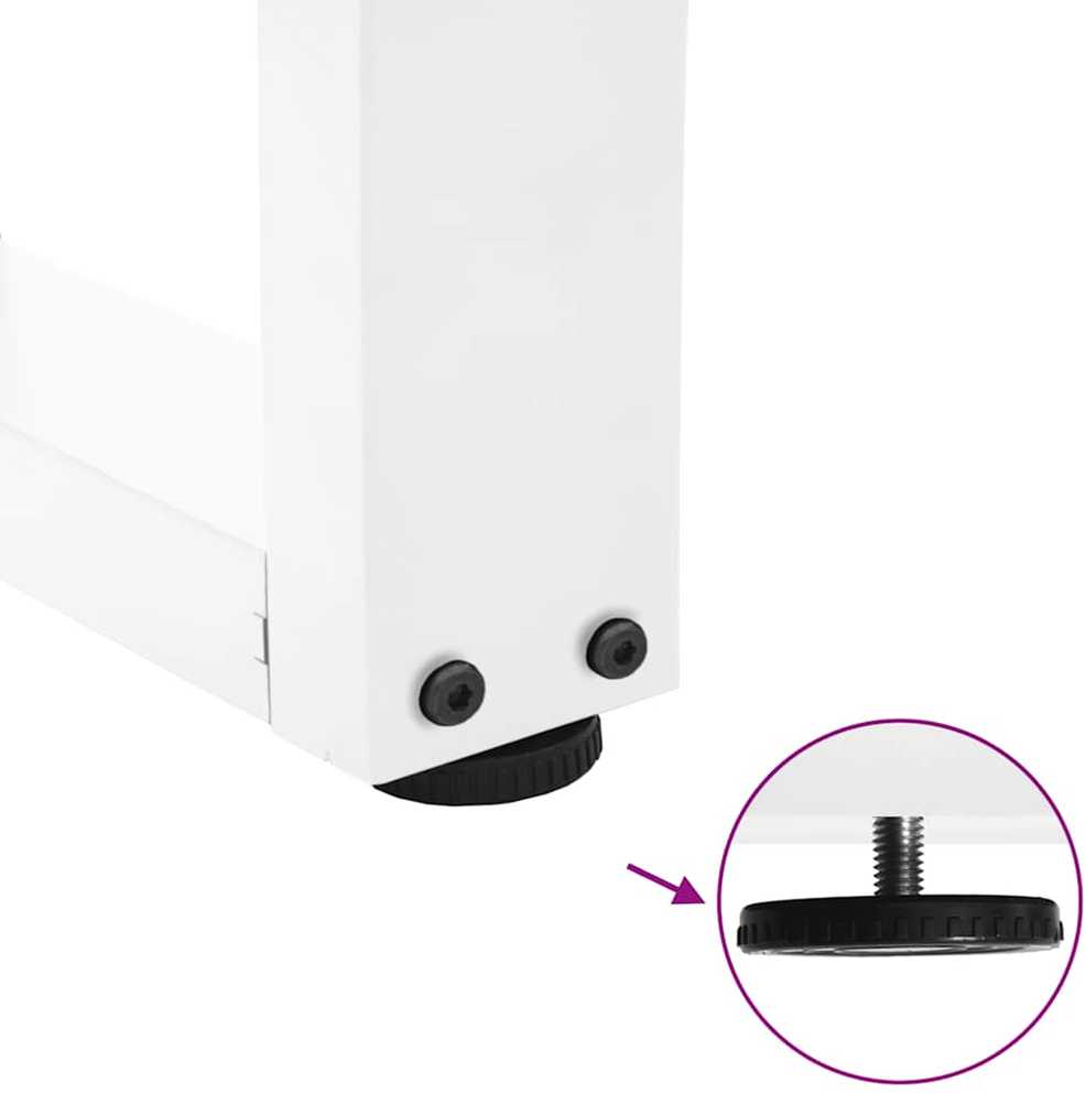 Valgomojo stalo kojelės, 2 vnt., baltos, 70x(72-73,3) cm, plienas, V formos