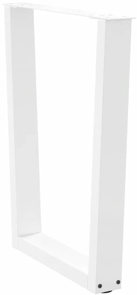 Valgomojo stalo kojelės, 2 vnt., baltos, 60x(72-73,3) cm, plienas, V formos