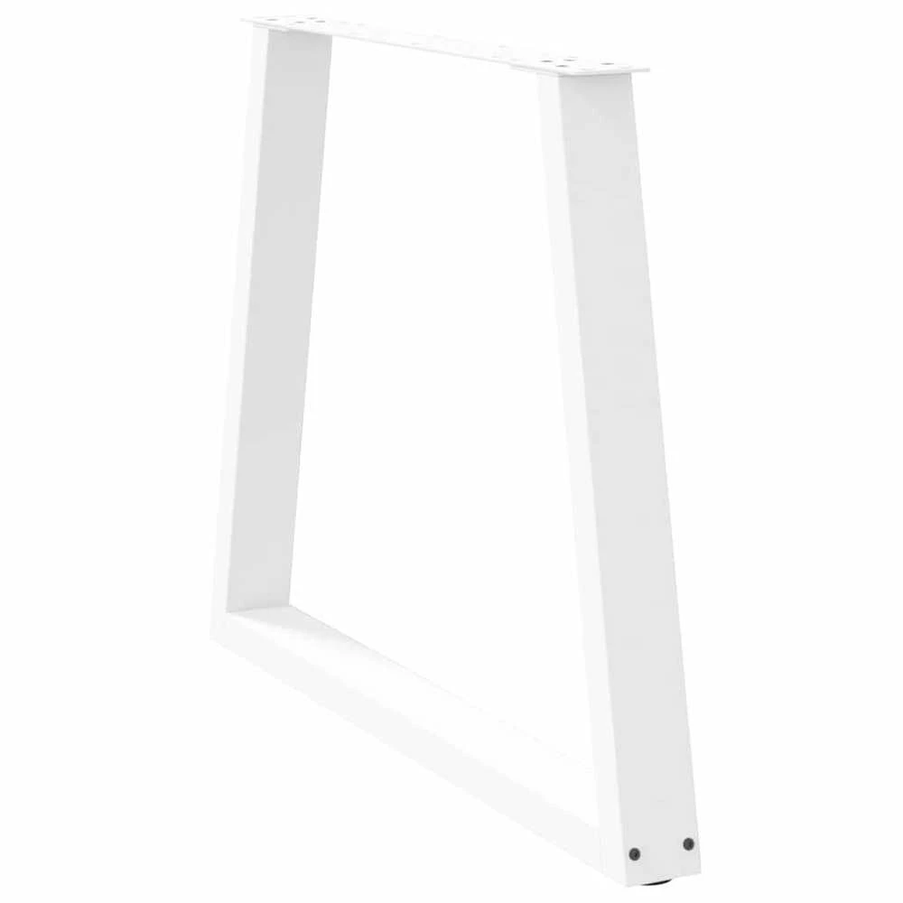 Valgomojo stalo kojelės, 2 vnt., baltos, 80x(72-73,3) cm, plienas, V formos