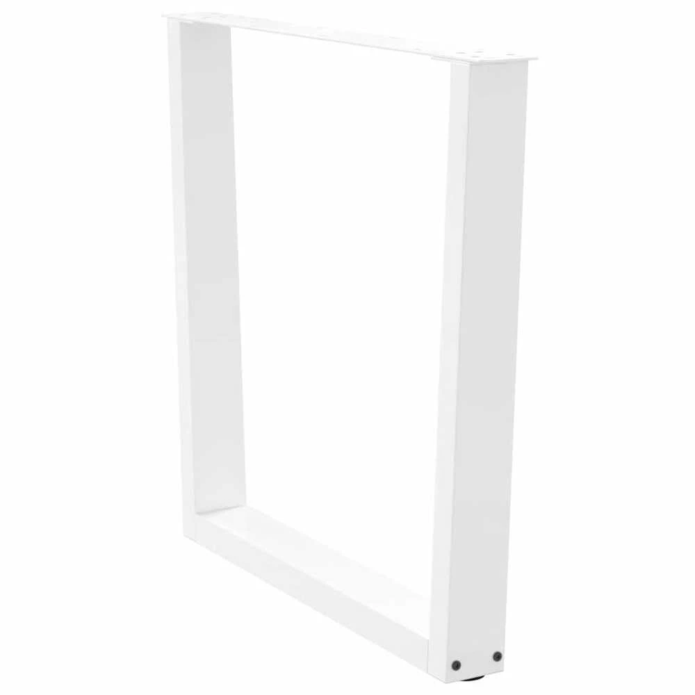 Valgomojo stalo kojelės, 2 vnt., baltos, 90x(72-73,3) cm, plienas, V formos