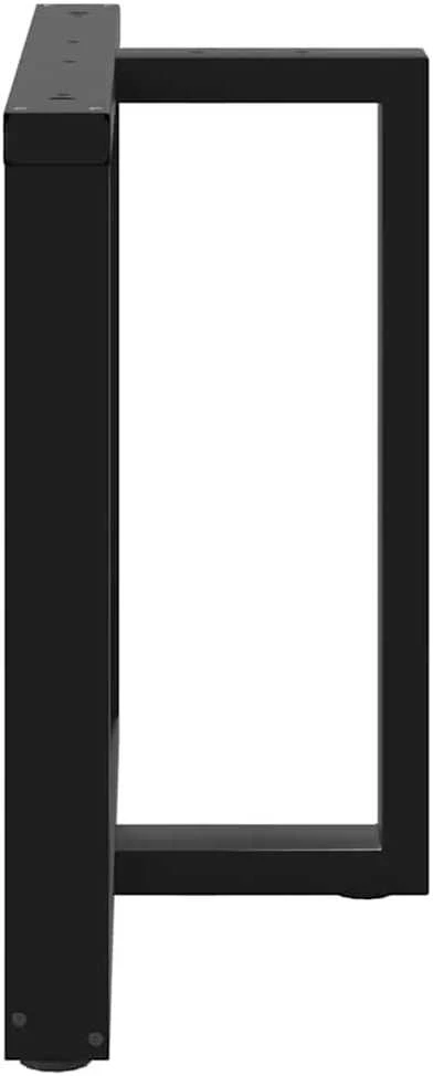Valgomojo stalo kojelės, 2 vnt., juodos, 90x35x(72-73) cm, plienas