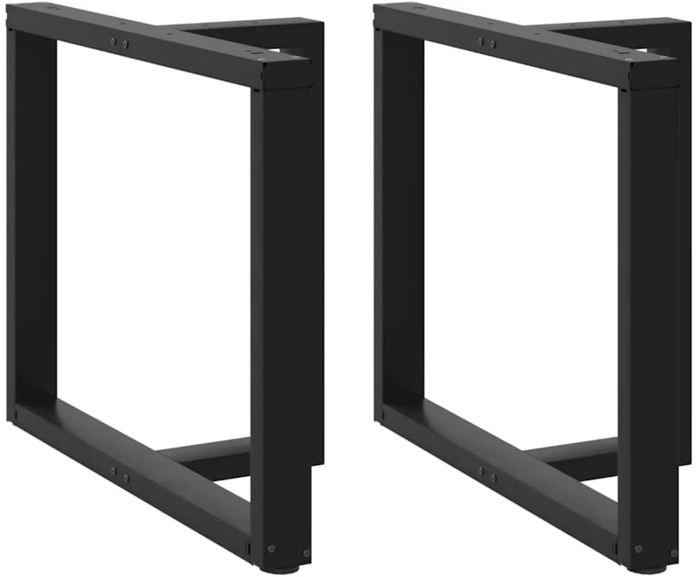 Valgomojo stalo kojelės, 2 vnt., juodos, 90x35x(72-73) cm, plienas