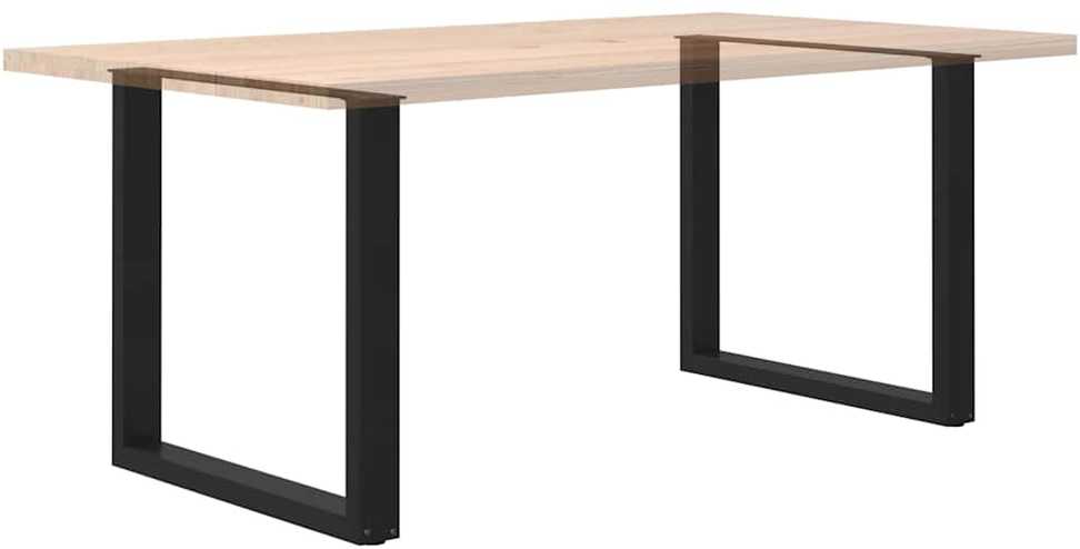 Valgomojo stalo kojelės, 2 vnt., juodos, 90x(72-73) cm, plienas, U formos