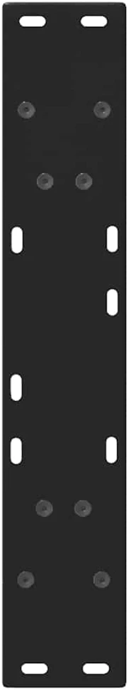 Kavos staliuko kojelės, V formos, 2 vnt., juoda, 60x(72-73)cm