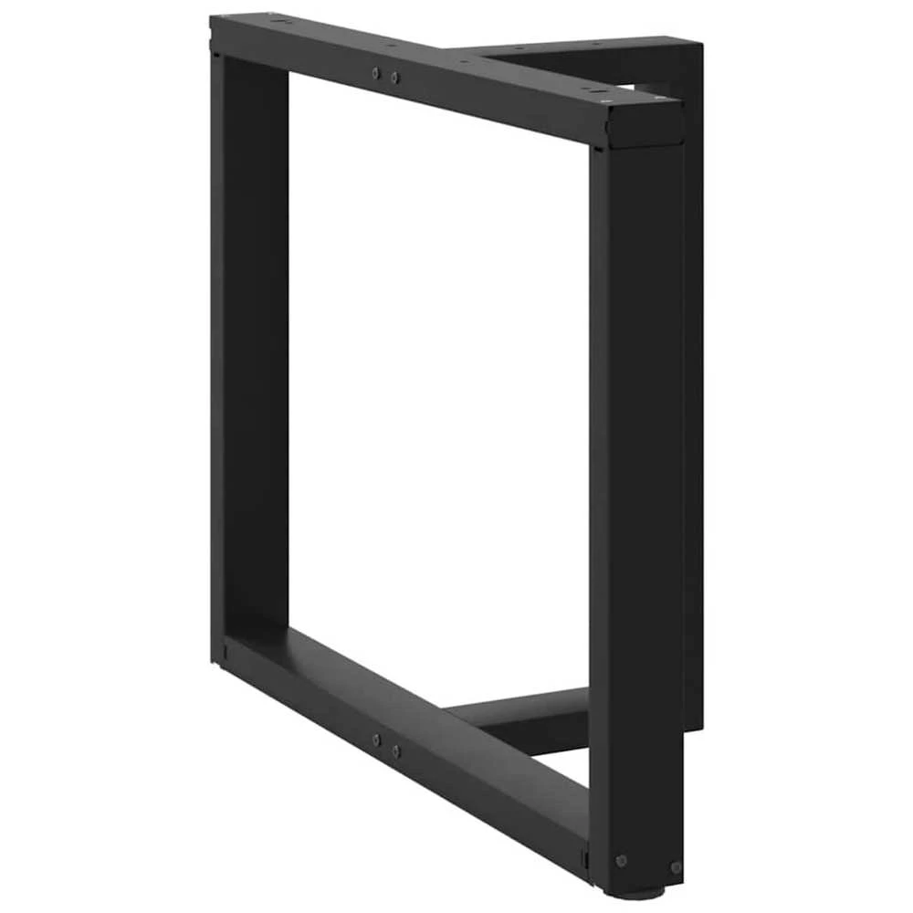 Valgomojo stalo kojelės, 2 vnt., juodos, 90x35x(72-73) cm, plienas