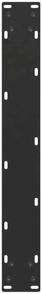 Valgomojo stalo kojelės, 2 vnt., juodos, 60x(72-73) cm, plienas, U formos