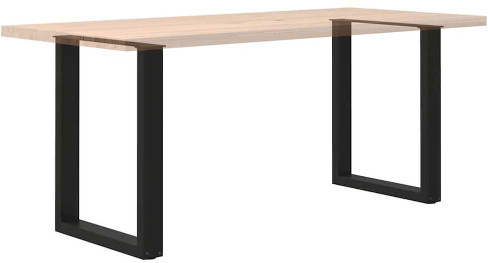 Valgomojo stalo kojelės, 2 vnt., juodos, 60x(72-73) cm, plienas, U formos