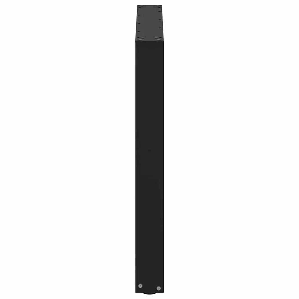 Valgomojo stalo kojelės, 2 vnt., juodos, 80x(72-73) cm, plienas, U formos