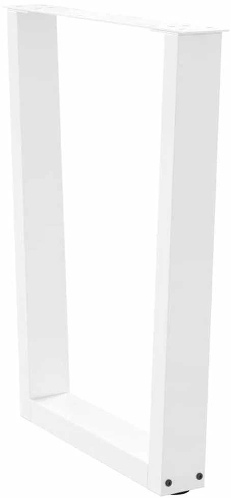 Valgomojo stalo kojelės, 3 vnt., baltos, 70x(72-73,3) cm, plienas, V formos