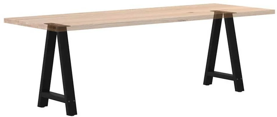 Valgomojo stalo kojelės, A formos, 2 vnt., juodos, 60x(72-73) cm, plienas